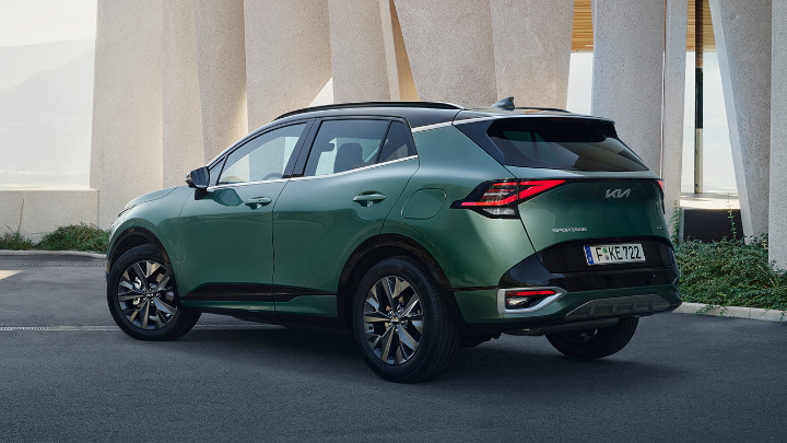 All New Kia Sportage Green Exterior Rear