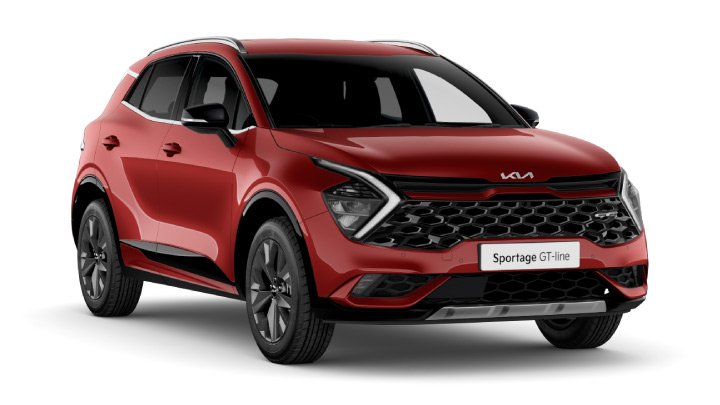 Red Kia Sportage GT-Line Hybrid