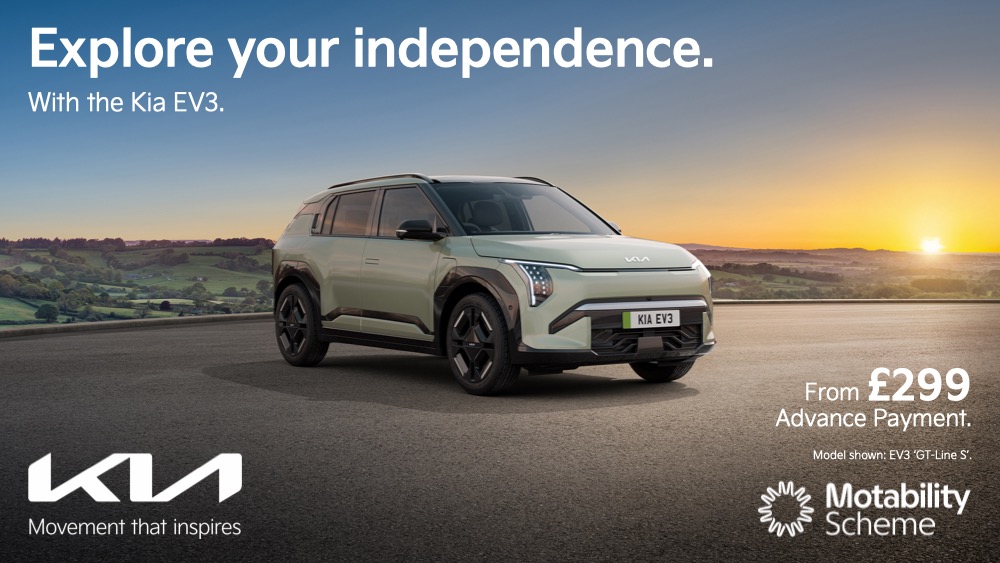 Kia EV3 With Sunset in Background