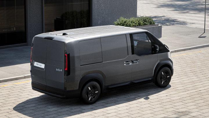 Kia PV5 Cargo Silver Side Angle Parked