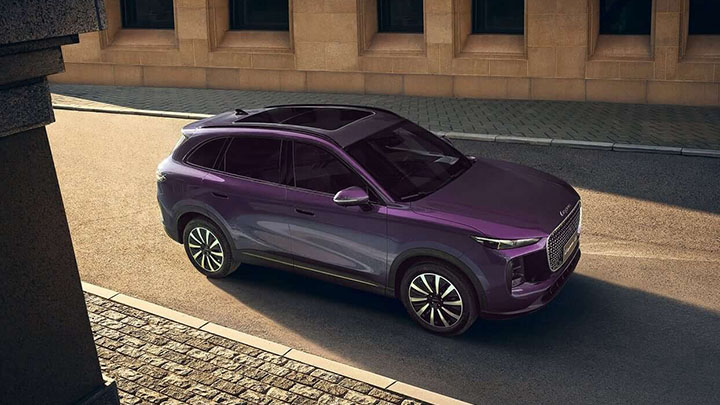 Purple LEPAS L8 Static Side in Urban Area