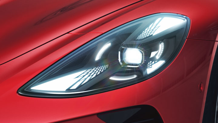 Red MG Cyberster Front Headlight