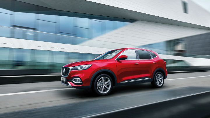 Red MG HS Driving Side On