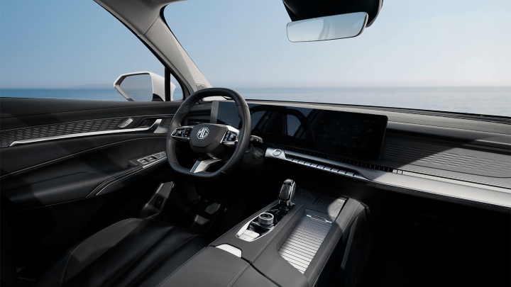 MG S9 PHEV interior black dashboard