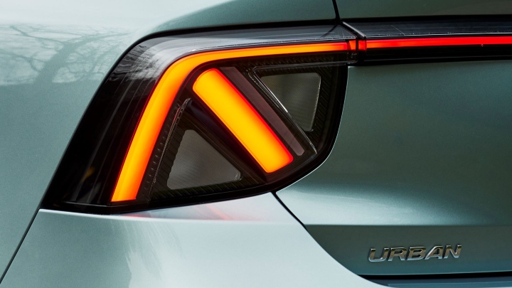 MG4 Urban EV green rear lights close up 