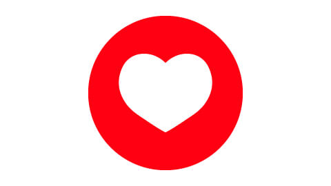 Red and White Love Heart Logo