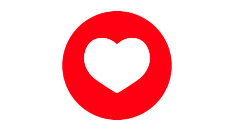 Red and White Love Heart Logo