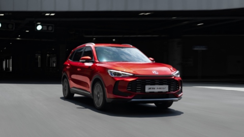 Red MG ZS Exterior Front Driving