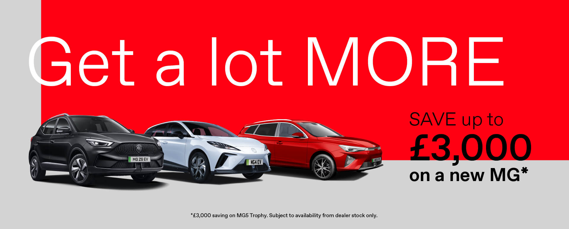 Save up to £3,000* on a new MG