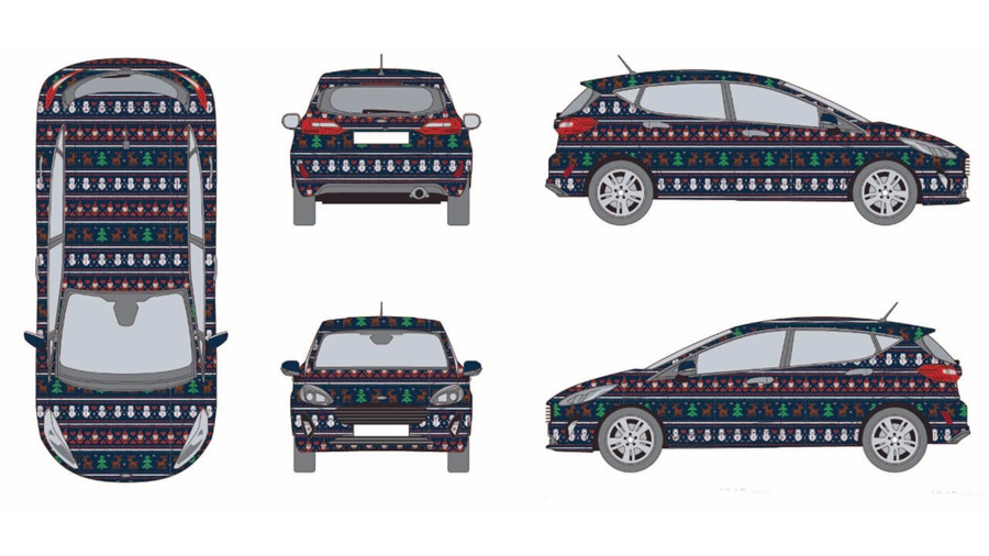 Christmas Jumper on Car