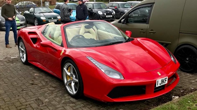 Red Ferrari 488