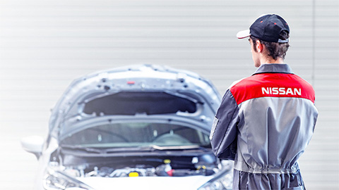 Nissan technician, studio branding shot