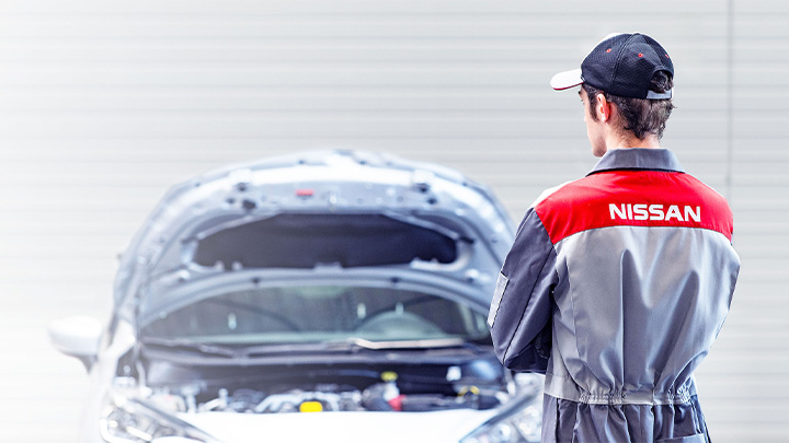 Nissan technician, studio branding shot
