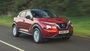 nissan juke driving, front quarter