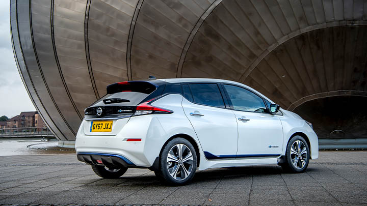 nissan leaf parked