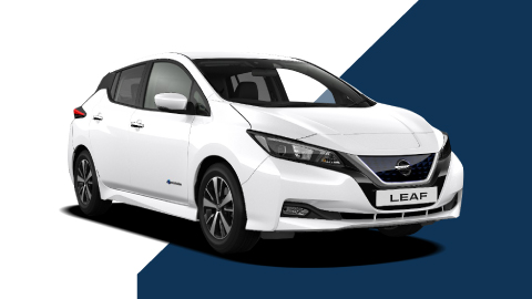 white nissan leaf