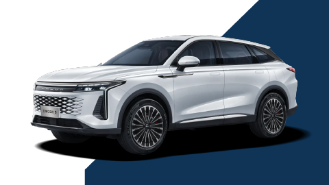 OMODA 9 white and blue background