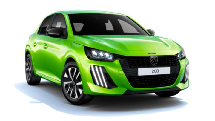 Peugeot Style Yellow on a white background