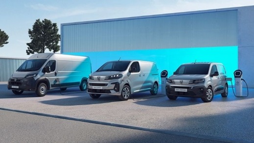 Fleet of Peugeot E-Boxer parked in a charging station
