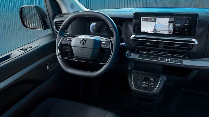 Cabin of a Peugeot Expert
