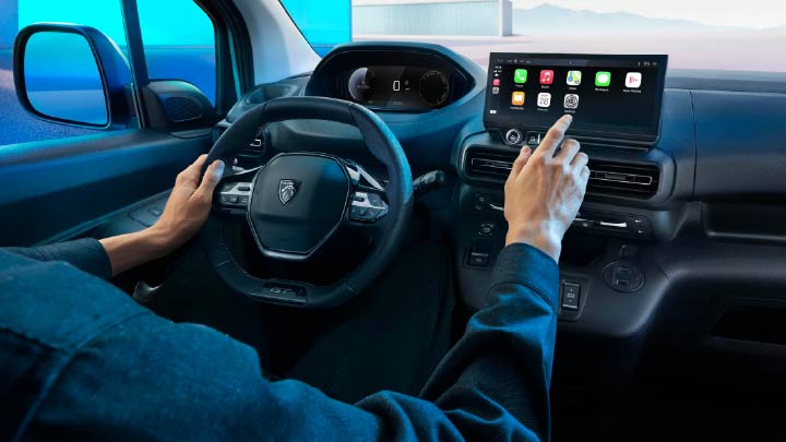 Cabin of a Peugeot Partner