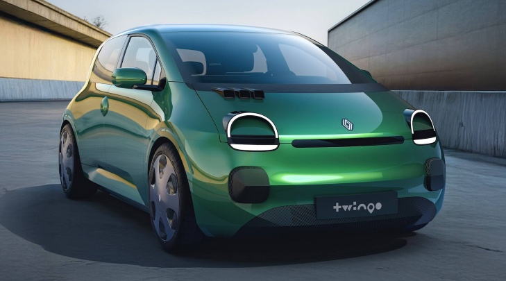 Green Renault Twingo Exterior Front Static