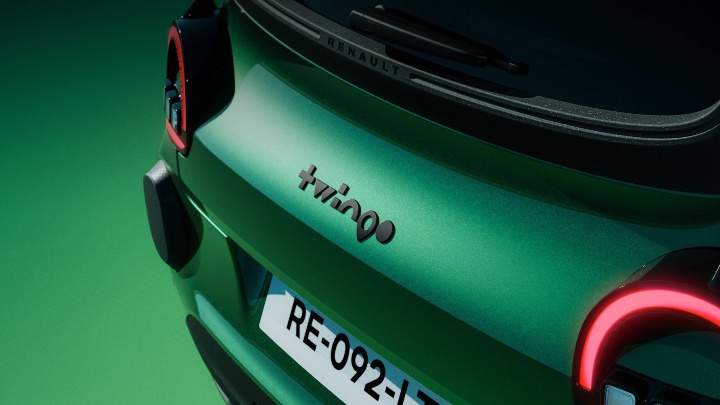 Green Renault Twingo Exterior Rear Close-Up