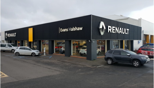 Outside a Renault Dealership