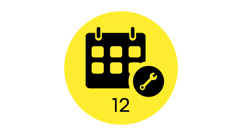 12 Month Warranty Icon