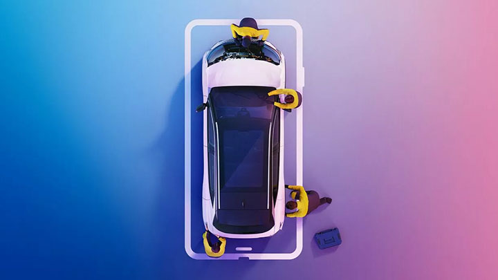 Technicians Servicing Renault Car