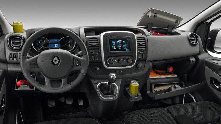 Interior of a Renault Trafic Van