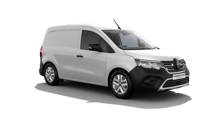 White Renault Kangoo Advance Exterior Front in Studio