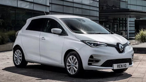 White Renault ZOE Van