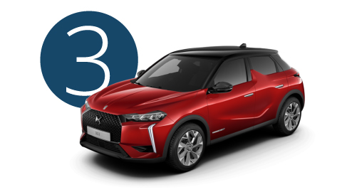 Red DS 3 Exterior Front in Studio with Step 3 Background