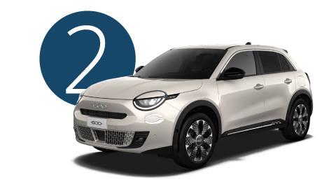 White Fiat 600 Exterior Front in Studio with Step 2 Background