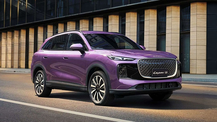 Purple LEPAS L8 Exterior Front Static Parked