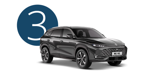 Grey MG HS Exterior Front in Studio with Step 3 Background