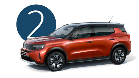 Orange Vauxhall Frontera Exterior Front in Studio with Step 2 Background