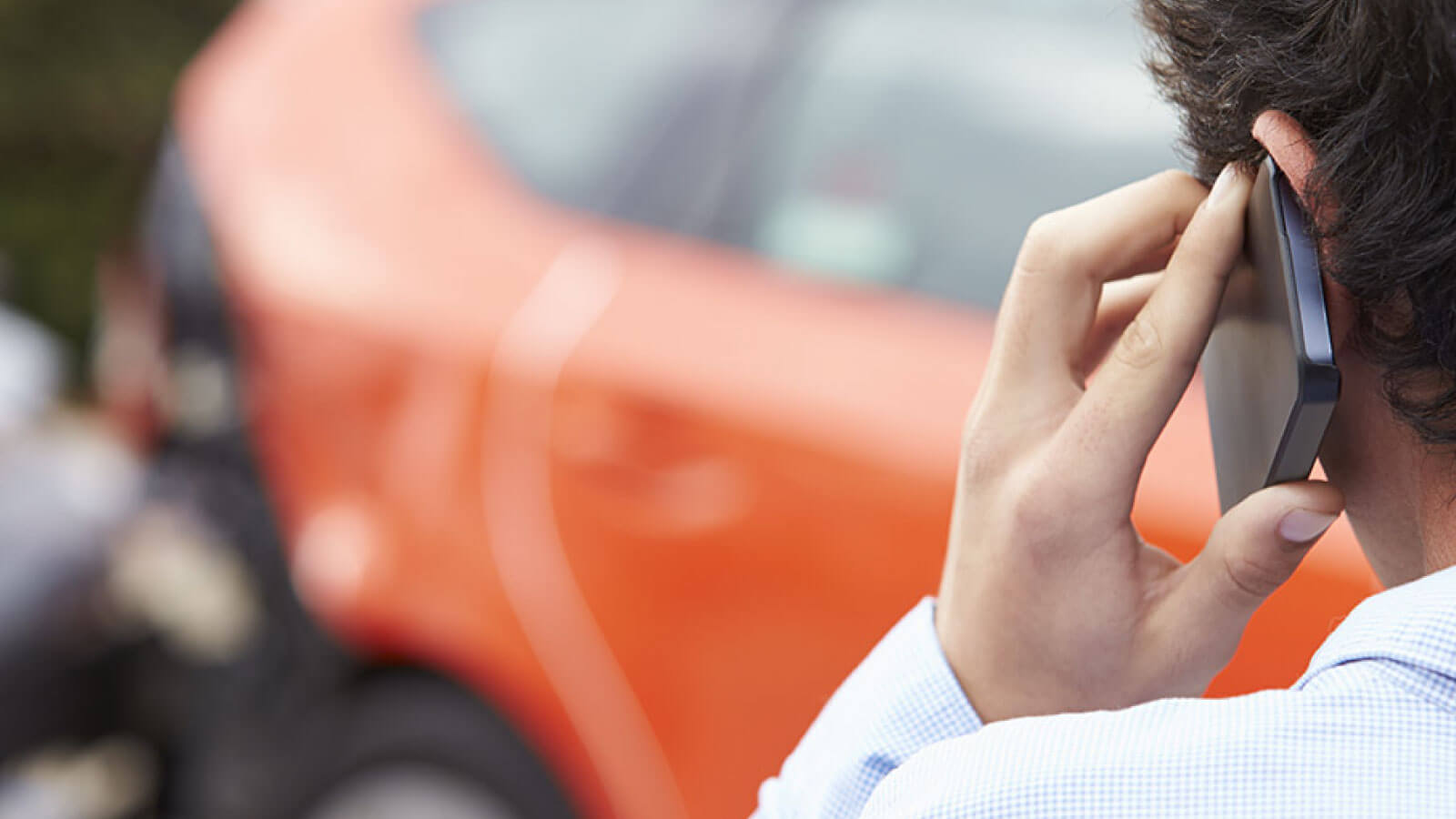 Someone calling for accident assistance