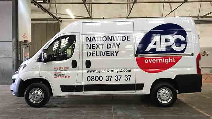 van with APC overnight graphics