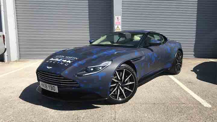 aston martin db11 with red bull racing livery