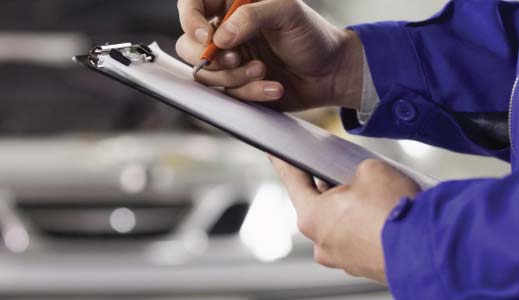 Man holding clipboard
