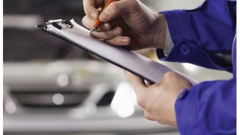 Man holding clipboard