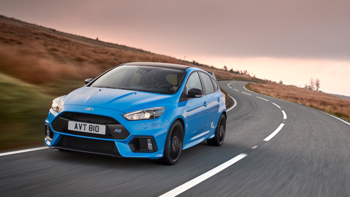 Performance Blue Ford Focus RS Driving