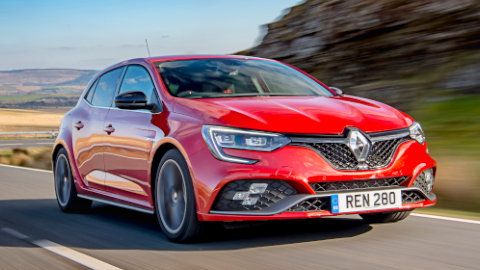 Red Renault Megane RS Driving