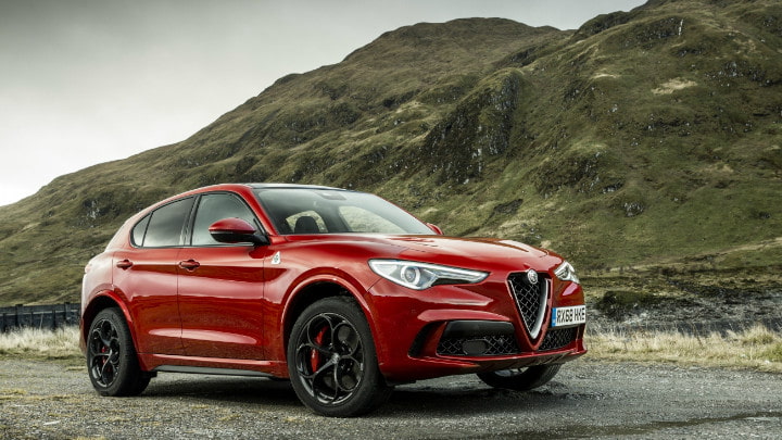 Red Alfa Romeo Stelvio Exterior Front Static