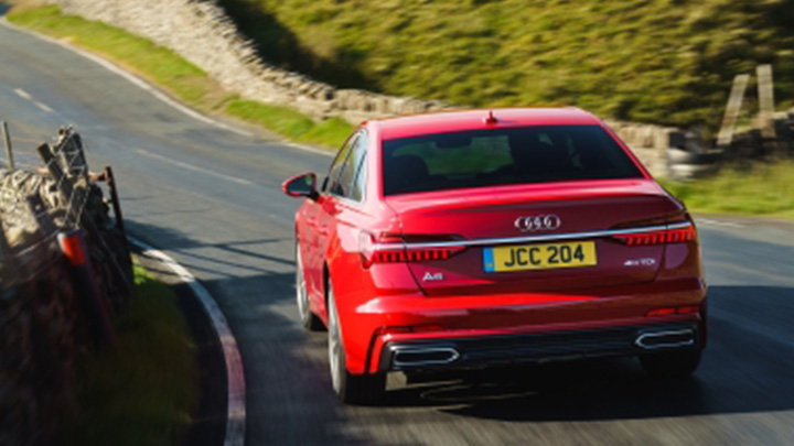 Audi A6 rear driving shot