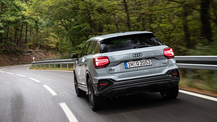 Audi Q2 rear driving shot