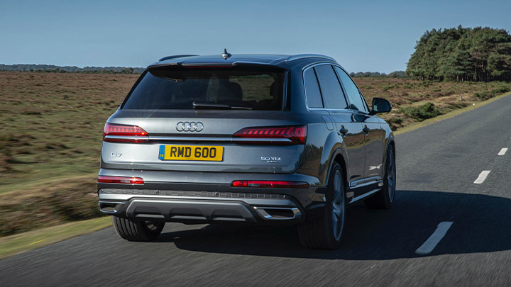 Audi Q7 rear driving shot