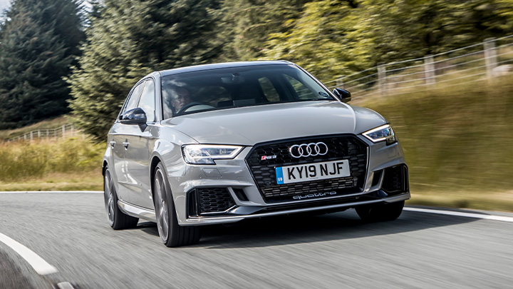 Audi RS 3 front driving shot
